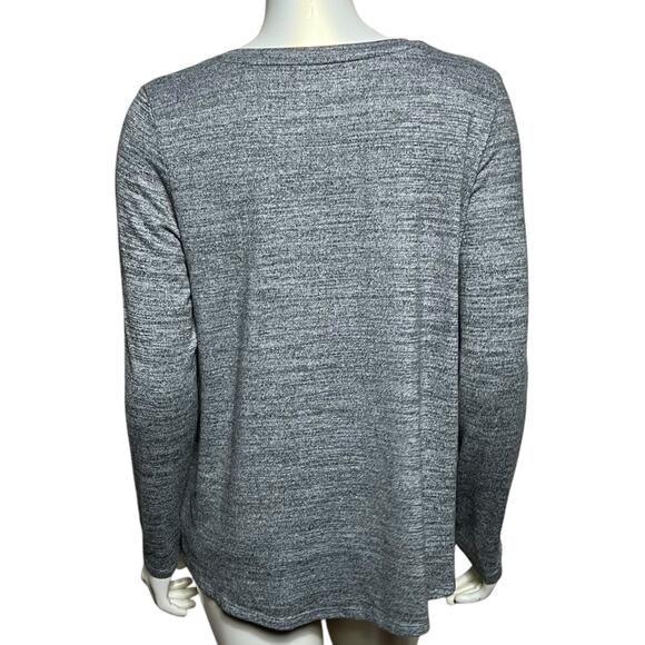 American Eagle Soft & Sexy Plush Long Sleeve Top, Size L, 95% Polyester, Grey - Picture 3 of 6